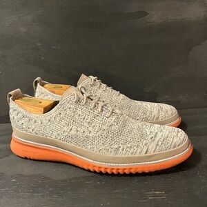 Cole Haan 2.Zerogrand Stitchlite Men's Size 11 Gray Orange Oxford Sneaker C30290